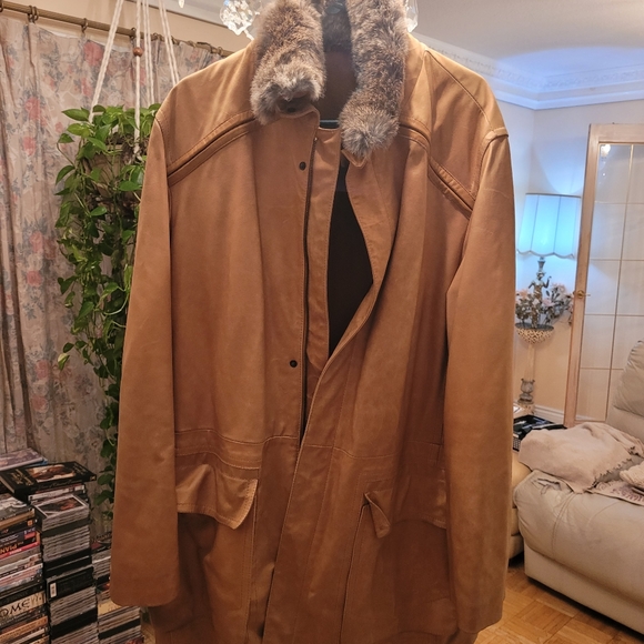 Italian madw SCOUT dur bomber leather jacket men size 50 (l to xl) - Picture 3 of 6